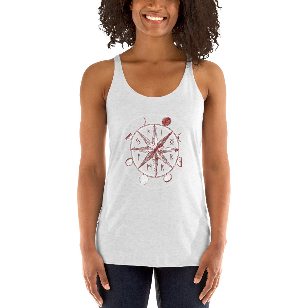 Women's SilverWheel Racerback Tank-white